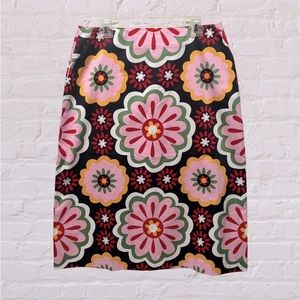 Boden Printed A-line pencil Skirt
Black, floral colorful Opulent Daisy 10P NWT